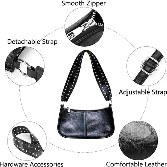 Elegant Vintage-Inspired Crossbody Handbag for Women - Roomy & Compact, 9.45" - Picture 5 of 7